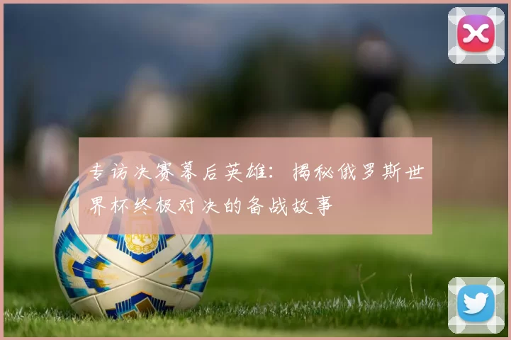 专访决赛幕后英雄：揭秘俄罗斯世界杯终极对决的备战故事